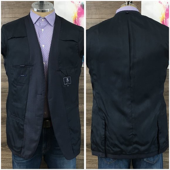 J Crew Mens Blazer Sport Coat Two‎ Button Casual Jacket Size 40R Wool Suits - Picture 7 of 13